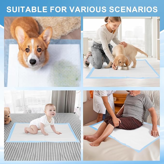 Puppy Pads 32"x40" 40 Count, Extra Large Thicken Pee Pads for Dogs & Cats | Disposable Incontinence Underpads, Ultra Absorbent & Quick-Dry, Leakproof Pet Pads for Doggie Rabbits, Jumbo Potty Pad