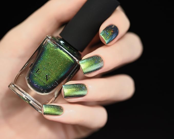 ILNP Reminisce (H) - Green, Blue Color Shifting Holographic Ultra Chrome Nail Polish