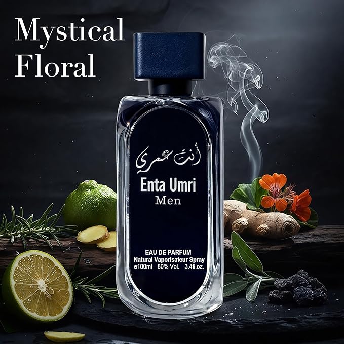 AFLUXE Enta Umri Long-Lasting Cologne for Men | Fresh Citrus & Woody Scent | Eau de Toilette 100ml Spray | Day to Night Fragrance