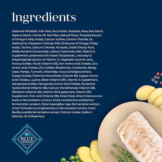Blue Buffalo Basics Fish Grain-Free Skin & Stomach Care Dry Cat Food, 11 lb | Real Fish #1 Ingredient, Limited Ingredient Diet, Antioxidant-Rich LifeSource Bits, Skin & Coat Health