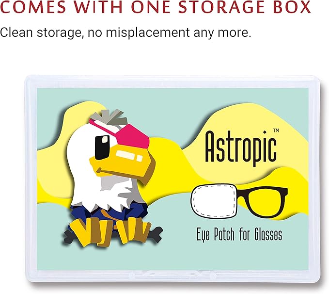 Astropic Cotton & Silk Eye Patch for Kids Glasses (Left Eye, Blue Hair Unicorn)