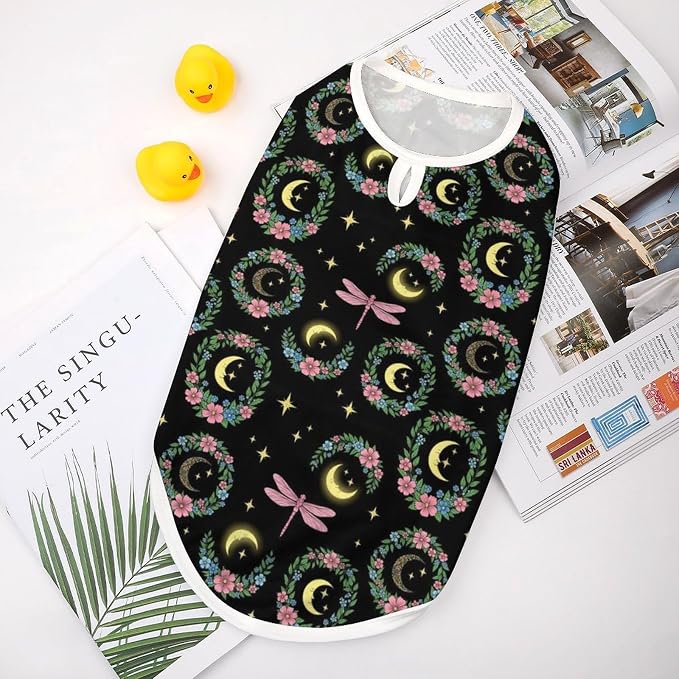 Fashion Puppy T Shirt Vest Soft Light Weight Shirt Gothic Dragonfly Insect Moon Fashion Dog Cat Sweatshirt