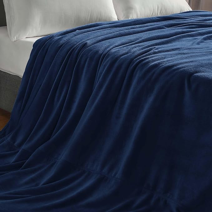BEDELITE Fleece Blanket Soft Plush Oversized Bed Blanket Navy 120"x120" | Ultra Soft Plush Fleece, Lightweight Warmth, All Season Comfort, Fade Resistant, Machine Washable, Perfect for Sharing
