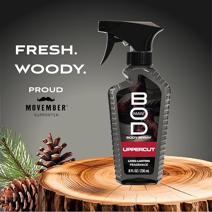 BOD man Fragrance Body Spray, Upper Cut, 8 fl oz