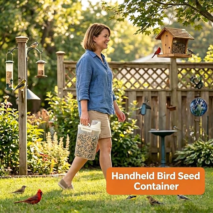 2 Lbs Small Cat Dog Food Storage Container for Bird Seed, Pet Food, 2 Pack