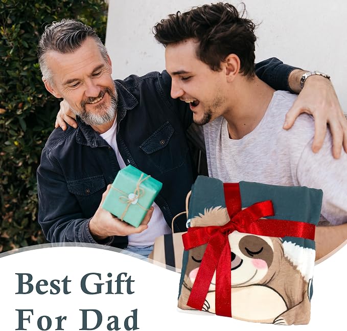 Funny Birthday Gift for Dad, Gifts for Dads from Daughter Son, Dads Gifts for Christmas Father‘s Day, Dad is Not Sleeping Blanket, Throw Blanket 50" X60"