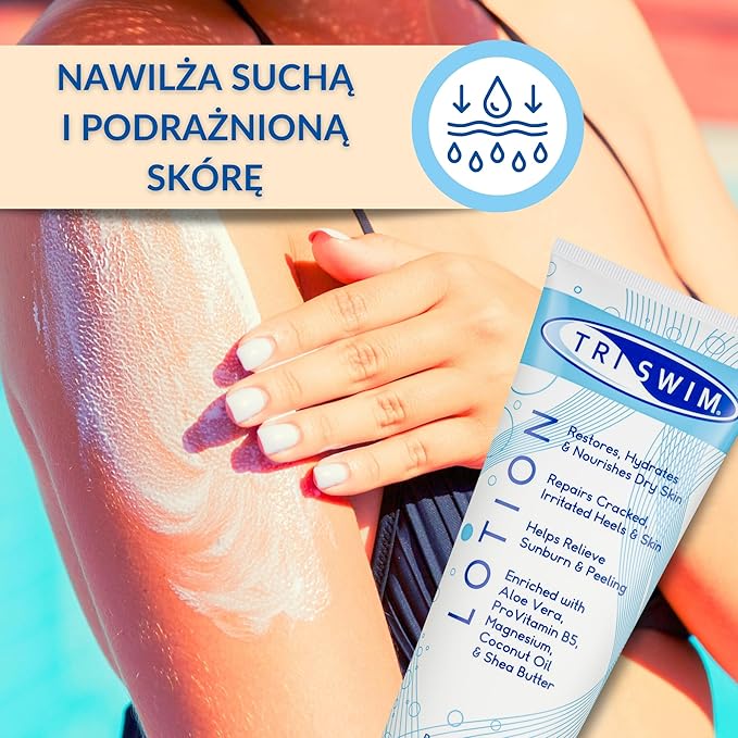 TRISWIM Swim Lotion 8.5oz | Neutralizes Chlorine, Bromine & Saltwater Odors | Hydrates & Soothes Dry Skin | Enriched with Aloe, Shea Butter & Coconut Oil | Zen Grapefruit Scent