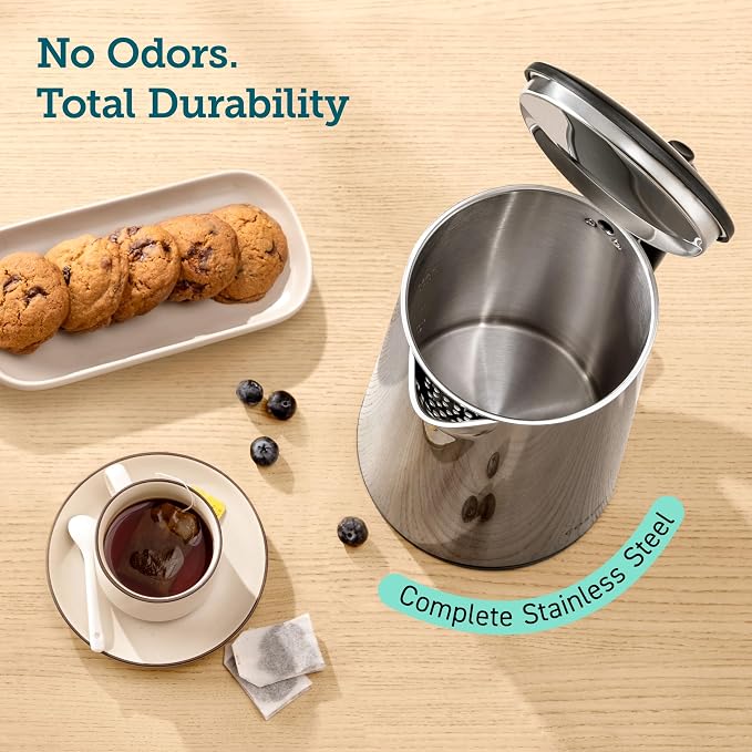 Cosori Electric Kettle,No Plastic Inner Lid,Filter & Spout,Stainless Steel Tea Kettle,Automatic Shut Off & Boil-Dry Protection,Durable Tea-Kettle Boiler-& Heater,1.5L/1500W,Silver,(Pack of 6)