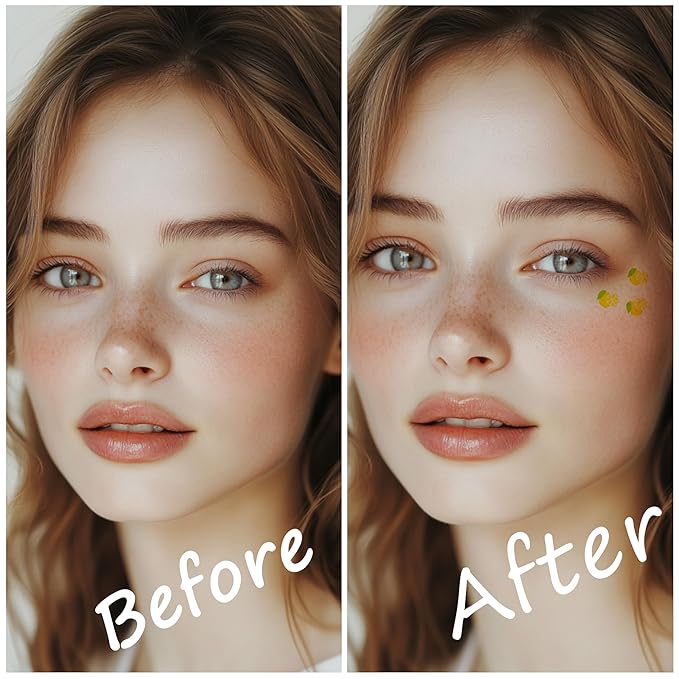10pcs Lemon Face Makeup Patches, Waterproof Temporary Fruit Tattoos for Women