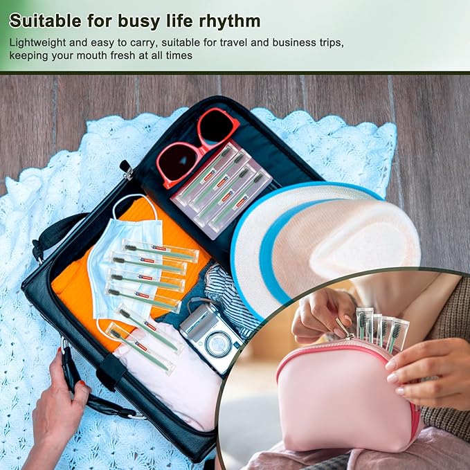 HOFASON Disposable Toothbrushes with Toothpaste 200 Pack, Travel Bulk Toothpaste and Toothbrush Set, Travel Size Tooth Brush Paste, Individually Wrapped Toiletries for Homeless, Nursing Home, Hotel