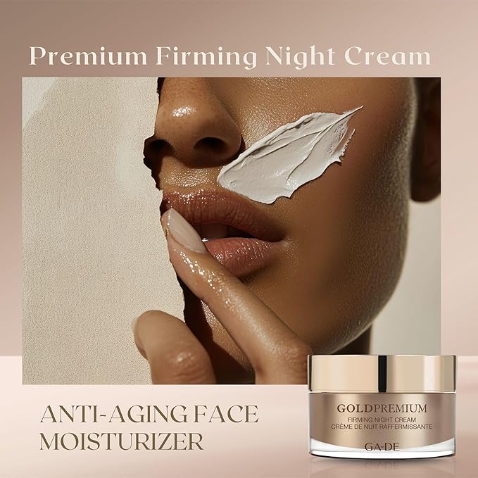 GA-DE Gold Premium Firming Night Cream - Anti-Aging Face Moisturizer - Enriched with LiftoPeptide Complex for Skin Elasticity - 1.7 oz