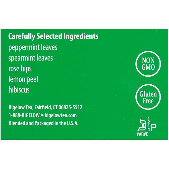 Bigelow Mint Medley Herbal Tea Bags 28-Count Box (Pack of 1) Mint Tea Bags Peppermint & Spearmint Herbal Tea All Natural Gluten Free
