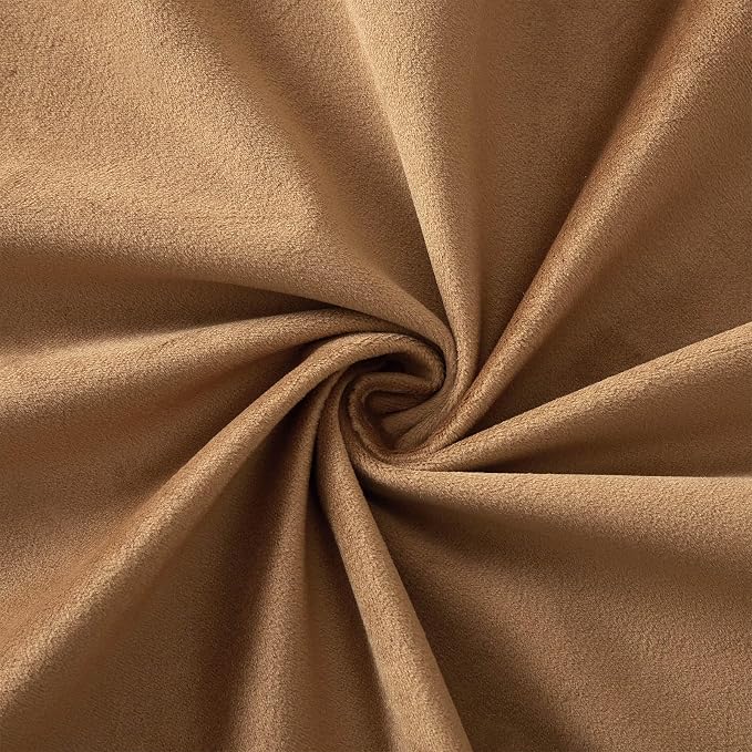 Light Brown 18x18 Velvet Throw Pillow Covers Set of 2 for Couch Bed Sofa | Decorative Soft Cushion Covers with Invisible Zipper for Modern Living Room Bedroom Home Decor