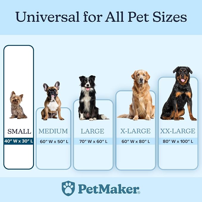 Waterproof Pet Blanket - 30x40-Inch Reversible Sherpa Fleece Throw Protects Couches, Cars, and Beds from Spills, Stains, and Fur by PETMAKER (Pink)