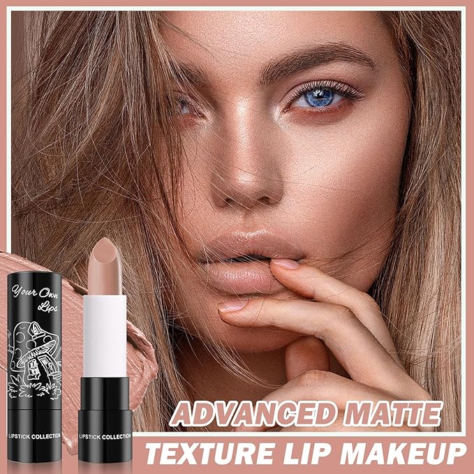 3PCS Matte Nude Lipstick Nude Lip Gloss Non-Stick Cup Velvet Lip Stain Long Lasting Matte Lipstick for Women nude Lip Makeup