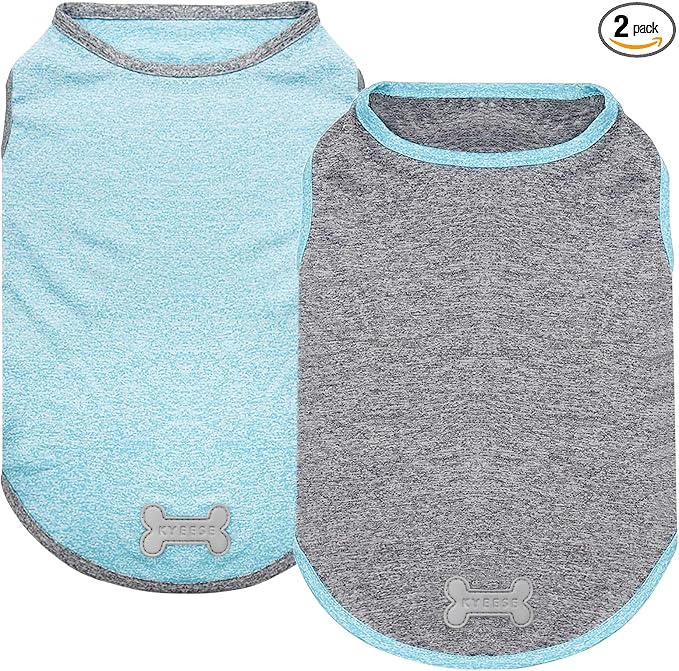 KYEESE 2Pack Dog Shirt for Small Dogs Sun Protection Tank Top for Summer | Reflective for Safety, Lightweight & Breathable, Shedding Control, Skin-Friendly for Sensitive Dogs, Easy On/Off, Quick Dry