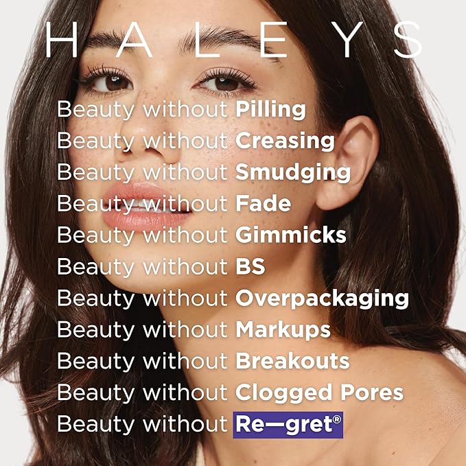 HALEYS Lid Eyeshadow Brush, Medium Flat Tapered Brush, Easy Blending and Shading for Building Eyeshadow Color, High-end Synthetic Bristles, Multi-tasking, for Cream and Powder Makeup, Vegan + CF