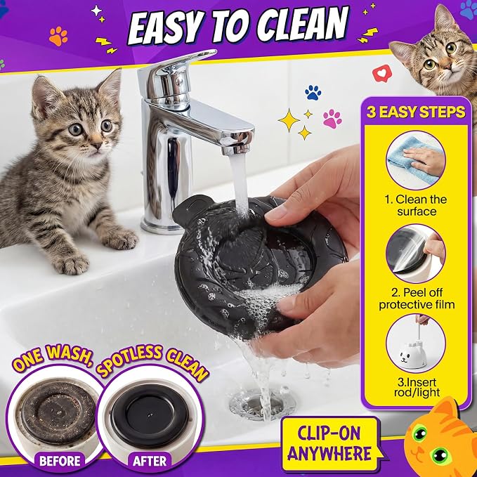Interactive Cat Toys for Indoor Cats, 360° Automatic Spin Flying Bird Wand