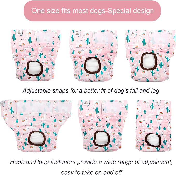 CuteBone Dog Diapers Female Washable Small Medium Large 3 Pack Reusable Doggie Diapers Puppy Period Pants for Doggy Heat Cycle Peeing D31L