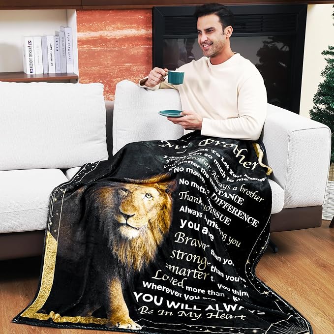 Best Brother Gifts from Sister for Birthday, Big Brother Birthday Gifts for Brother Adult from Sister,Birthday Gifts for Brothers from Sisters, 60"x80" Blanket