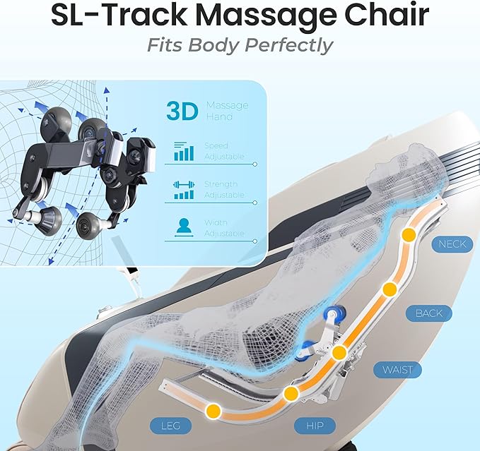 Osaki Ai Monarch LE | Sonic Massage | Full Body | 3D + Massage Mechanism | Body Scan | Hand Reflexology (Taupe)