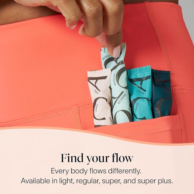 Cora Organic Cotton Tampons Multipack (18 Regular, 18 Super Tampons)
