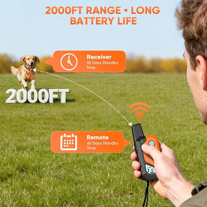 Shock Collar for Dogs, Dog Training Collar with Remote,3 Training Modes