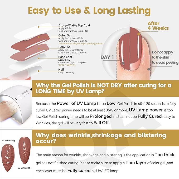 YTD Likomey Oatmeal Light Brown Gel Nail Polish,15ml Salon Home DIY Manicure and Pedicure Fall Winter UV Color Varnish,CS463