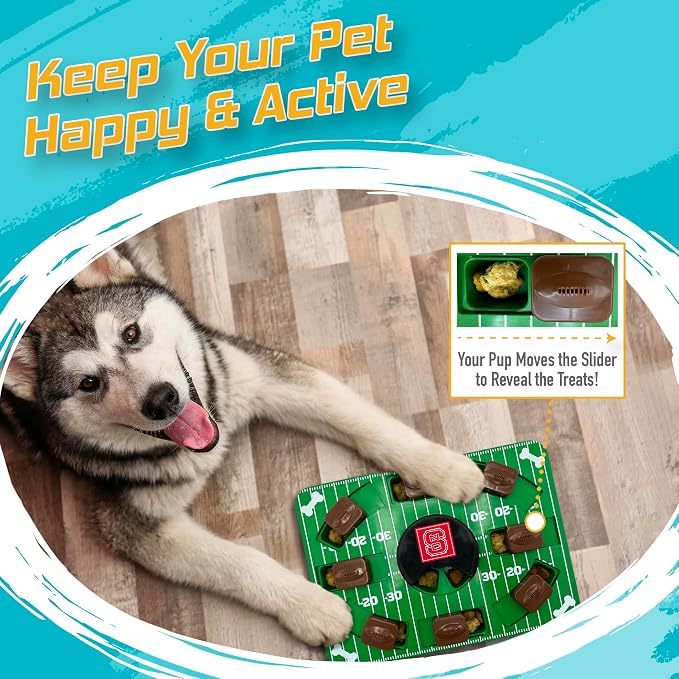 Pets First NCAA North Carolina Tarheels State Puzzle Toy, Puzzle Treat Dog Toy, Interactive Dog Treat Toy, Dog Puzzle Feeding Slow Toy