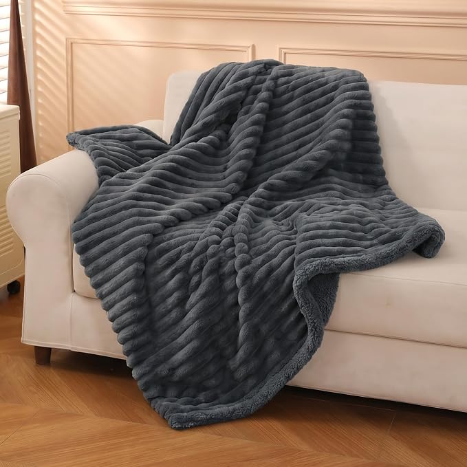PuTian Waterproof Dog Blanket for Couch, 25"x35", Dark Grey | Blocks Urine, Stains and Pet Hair to Guard Furniture, Perfect For Dogs & Cats On Couch, Bed, Car And Travel