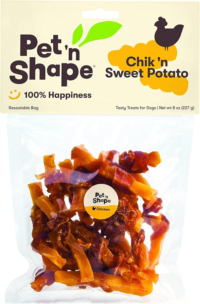 Pet 'n Shape Sweet Potato Chews Jerky Dog Treats - 8 Ounce | Sweet potato recipe, Limited ingredients, Wheat and soy free, Bite-sized snack, For all life stages