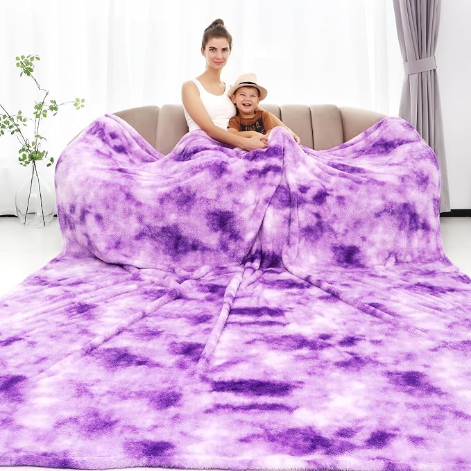 Purple Throw Blanket, Soft Plush Flannel Fleece Blanket for Couch Sofa Bed, Cozy Warm Decorative Blanket for Bed Home Decor, Luxury Soft Throw, Birthday Gifts for Women