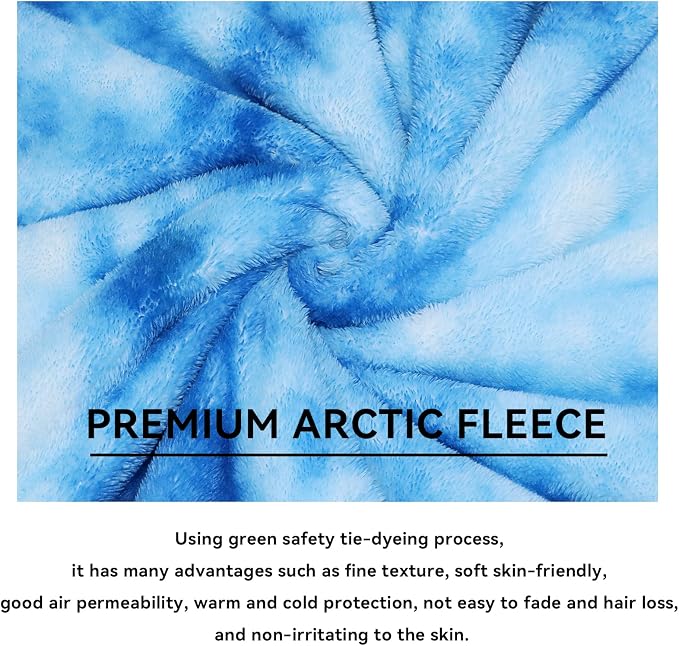 Blue Fleece Blanket, Soft Plush Microfiber Throw for Couch, Sofa, Bed, Luxury Cozy Warm Lightweight Blanket, Living Room Bedroom Home Decor, Travel Camping Gifts for Women and Men