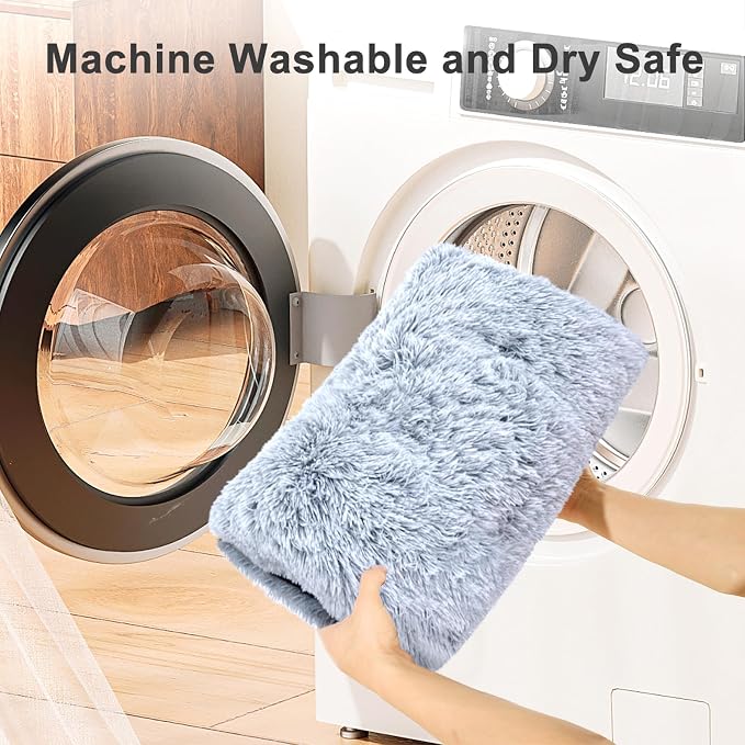 Medium Dog Bed Washable, Soft Puppy Crate Pad 30", Plush Pet Mat Sleeping | Machine Washable, Anti-Slip Bottom, Kennel Pad 30*20", Ultra Soft Cozy, Easy to Care,40lbs, Cat Bed