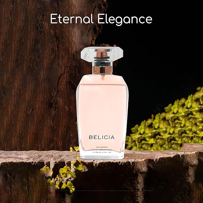A CENTER Belicia For Women Eau de Parfum Spray for Women,Wonderful Gift,Gourmand Fragrance,Daytime and Casual Use,for all Skin Types,a Classic Bottle,3.4 Fluid Ounce
