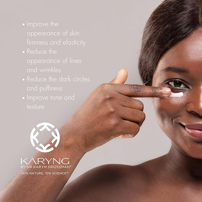 Karyng Revitalizing Peptide Eye Cream, Anti-Aging Treatment for Puffiness, Fine Lines, Dark Circles, Dry Skin and Daily Hydration, Soothing Peptide Cream, 0.5 oz