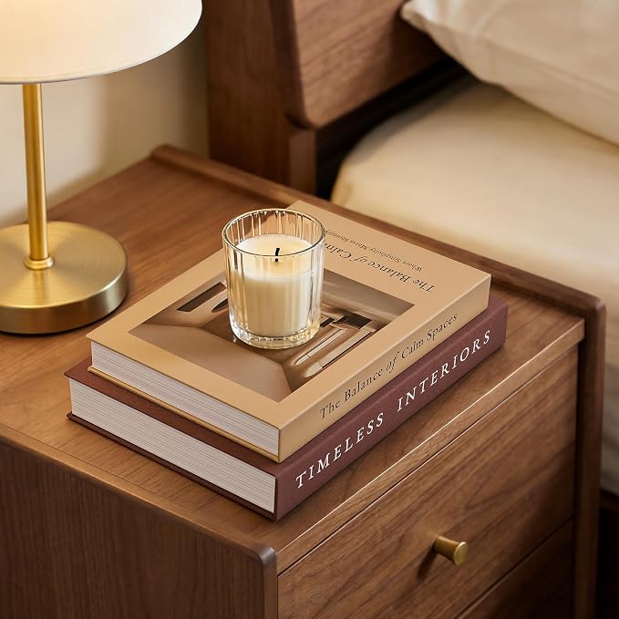 JARLINK Decorative Books, Set of 3 Stackable Fake Book Storage Boxes, Brown | Modern Home Decoration with Hidden Storage Room for Photos & Keepsakes, Styling Decor for Coffee Tables, Shelves, & Mantels.