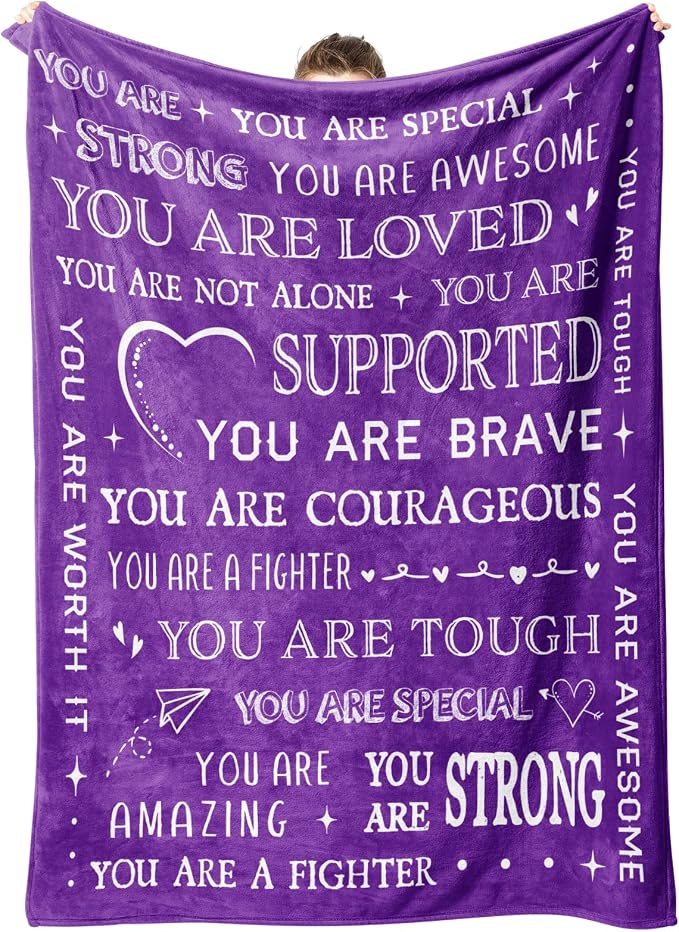 Gifts for Women- Get Well Blanket, Inspirational Gift for Her | Feel Better After Surgery Gifts, Thinking of You Gifts for Mom Grandma Aunt Friend Sister Daughter, 60'' x 50''