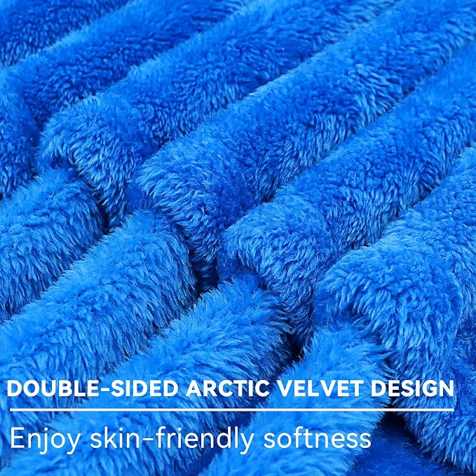 obinsm Royal Blue Throw Blanke Soft Fleece Lightweight Blanket for Bed | Warm Plush Blanket for Couch Sofa Travel, Fuzzy Blue Blankets for Women kids Boys Girls 50x70 in