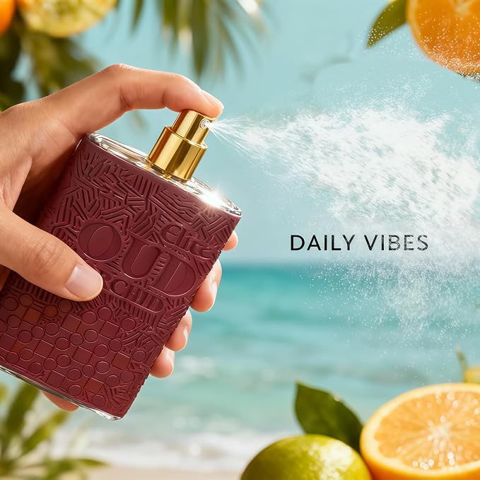 A CENTER Elite Oud & Brown Orchid Men's Cologne Gift Set | 2-Piece Eau de Parfum Collection 3.4 Fl Oz Each | Long Lasting Woody Floral Fragrance | Exotic Saffron & Black Rose Duo Perfume Daily Use