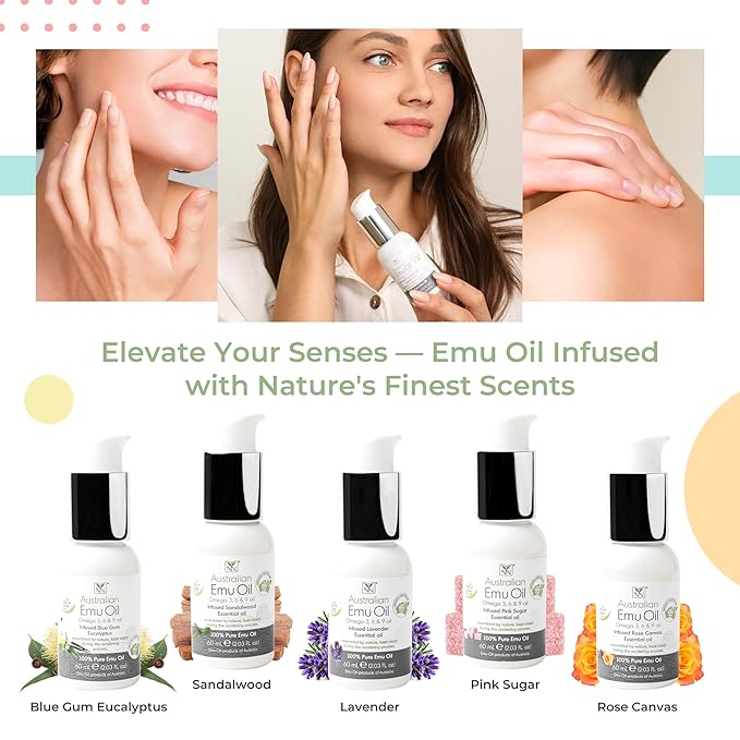 Y Not Natural Pure Emu Oil - Organic Moisture for Face, Body, Hair, Scalp & Nails - Rich in Omega 3-6-9, Vitamins & Essential Minerals - Australian Emu Oil (200ml) 6.76 fl oz - Lavender