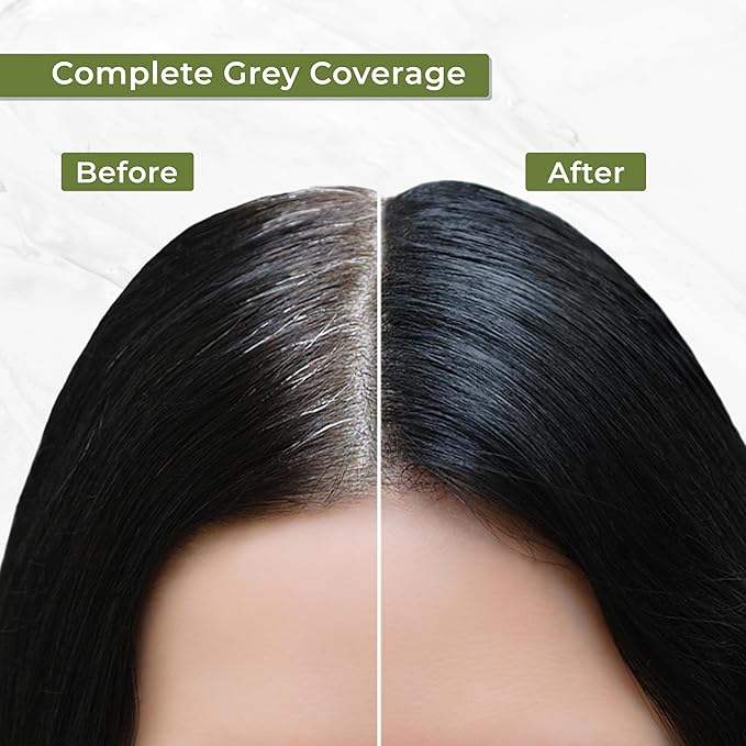 Indus Valley Natural Organic Damage Free Gel Hair Dye | Organic Hair Colour, Ammonia Free, Vegan & Cruelty Free | Up to 100% Gray Coverage, Long Lasting Results |Dark Brown 3.0 (20gram+200ml)