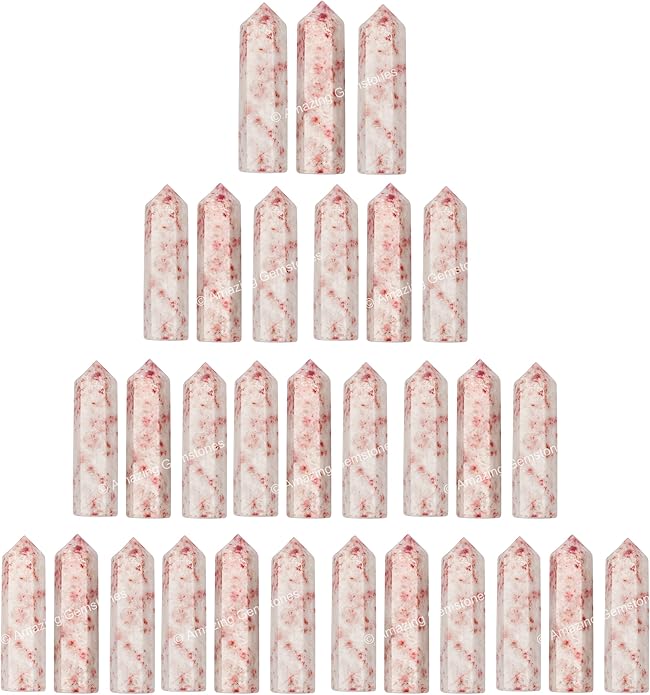 Amazing Gemstone Crystal Points Bulk Healing Crystals & Stones - Premium Single Terminated Healing Wand Point Bulk Crystals for Crafts, Crystal Grid, DIY Work