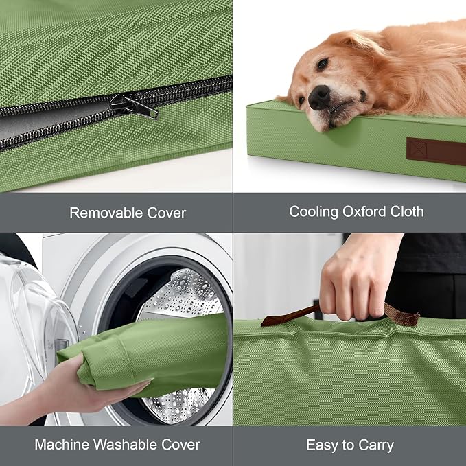 Orthopedic Waterproof Dog Bed for Small Dogs and Cats | Egg Crate Foam for Joint Support, Fits 30x19 Crates, TPU Waterproof Layer, Machine Washable 1680D Oxford Cover, Up to 30 lbs