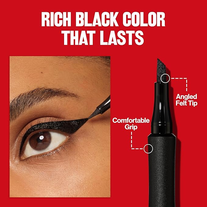 Revlon Liquid Eyeliner Pen, ColorStay Wing Line Eye Makeup, Waterproof, Smudge-proof, Longwearing with Angled Felt Tip, Wing Line