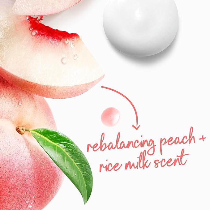 Dove Body Wash Rebalance White Peach & Rice Milk For 24hr Lotion-Soft Skin Moisturizing Skin Cleanser with No Sulfates No Parabens 30.6 oz (Pack of 3)