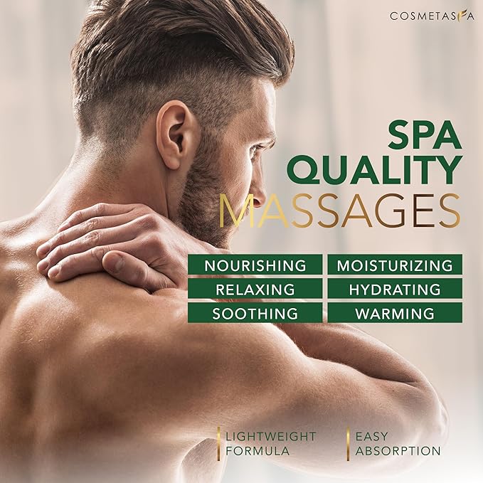 Cosmetasa Sore Muscle Massage Oil for Massage Therapy with Roller - All Natural, Cruelty-Free Massage Oils for Muscle Relaxing & Joint Comfort - Arnica Extract with Lavender & Chamomile Oil (8.8 oz)