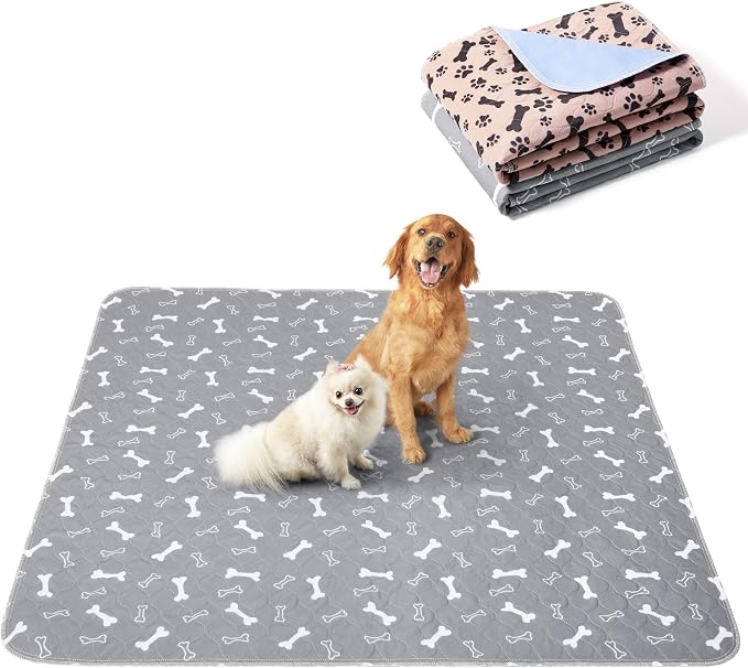 Eterish Reusable Washable Pee Pads for Dogs Large/Extra Large 31'' x 36'' 4 Pack, Absorbent Pet Puppy Dog Training Pads Non-Slip, Waterproof Whelping Potty Pads for Dogs Leak-Proof