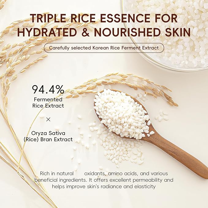 ARAKY Rice Under Eye Cream Roll-On for Dark Circles, Triple Roll & Glow the Skin Around The Eyes, Intense Hydrating & Firming, Serum for Eye Puffiness, Dullness, Dryness, Wrinkle Under The Eyes