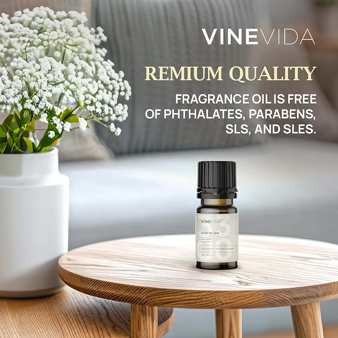 VINEVIDA [Set of 8] Clean Scents for Candle Making, Made in USA Candle Fragrance Oil, Soap Making Essential Oils, Diffuser Oil Scents